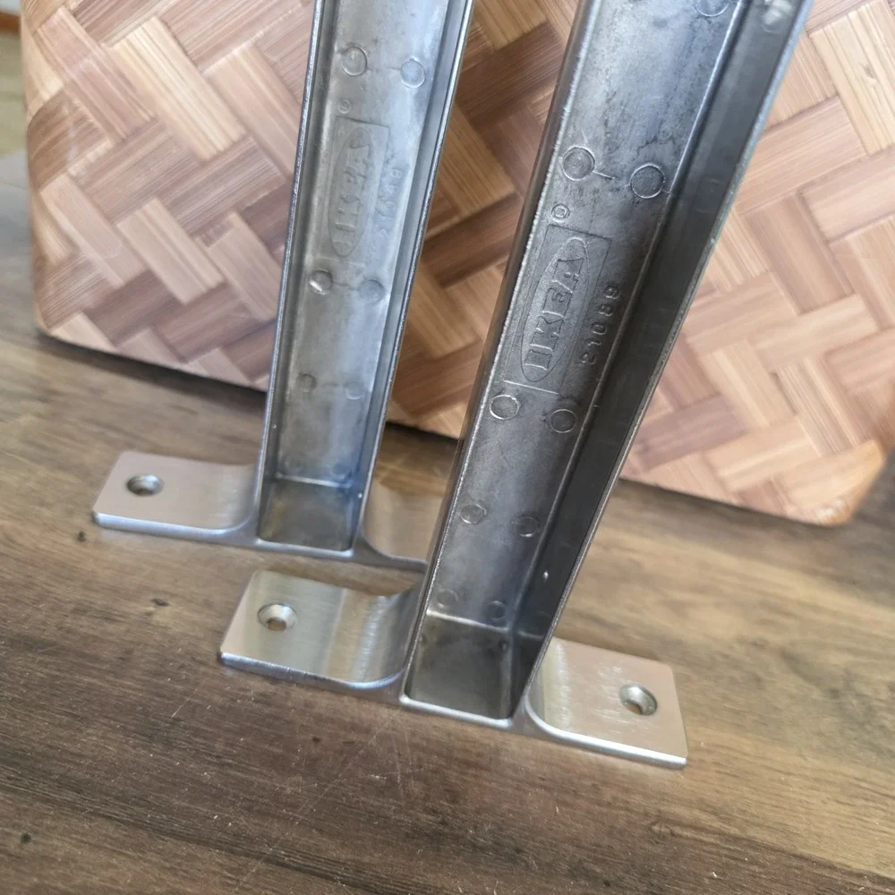 ONE Pair IKEA Ekby Bjarnum 21089 Floating Shelf Brackets Stainless 7.75